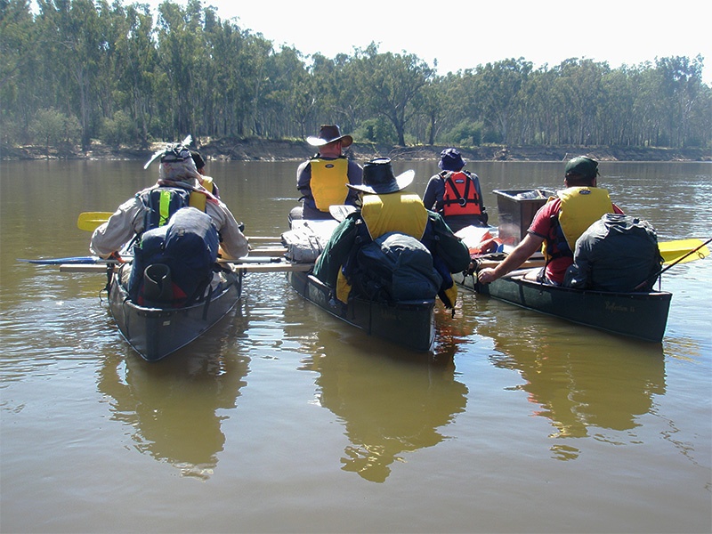 Out Doors Inc participants canoeing on a program