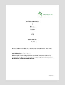 Out Doors Service Agreement 2019